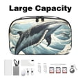 thumbnail image 3 of Whale Travel Organizer, Electronic Organizer Travel Case, Cord and Cable Organizer, Power Cord Organizer Travel - Oxford Fabric Waterproof Digital Gadget Bag, 5.9x9.44x3.14 in, 3 of 6