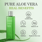 Aloderma Pure Organic Aloe Vera Hydrating Toner for Face Made with 99.8% Organic Aloe Vera, Skin Toner for Oily & Combination Skin, Moisturizing Toner, Soothing Aloe Vera, Improves Skin Texture