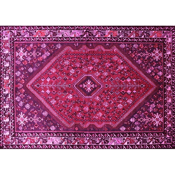 Ahgly Company Indoor Rectangle Persian Pink Traditional Area Rugs, 2' x 5'