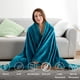 thumbnail image 3 of Manta de Felpa Hansleep para Cama Individual Color Verde Azulado 152x203 cm Suave y Acogedora, 3 of 9