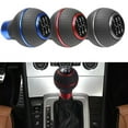 thumbnail image 5 of Fule 5 Speed Shift Knob Gear Stick Leather Shifter Fit Most Manual Cars Trucks, 5 of 5