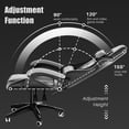thumbnail image 4 of Bigzzia High-Back Gaming Chair PC Office Chair Computer Racing Chair PU Desk Task Chair Ergonomic Executive Swivel Rolling Chair with Lumbar Support for Back Pain Women, Men (White), 4 of 6
