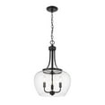 thumbnail image 1 of Z Lite 473P16-MB 16 in. Joliet 3-Light Ceiling Light, Matte Black, 1 of 1
