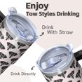 thumbnail image 4 of 20oz elephant Themed Tumbler with Handle Essential Travel Cup elephant Lover Gift Ideal Halloween New Year Present for Women Men elephant Fans, 4 of 6