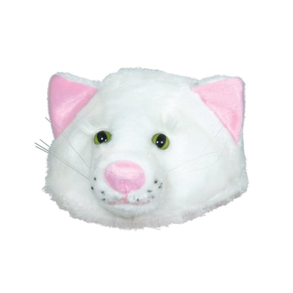 Party Central Club Pack of 12 White and Pink Adult Unisex Cat Head Hat Costumes Accessories - One