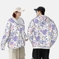 thumbnail image 4 of Vsdgher Sweat à Capuche Imprimé Fleurs de Lavande pour Hommes Femmes, Manches Longues Protection Solaire Pêche Course Natation-Grand, 4 of 7
