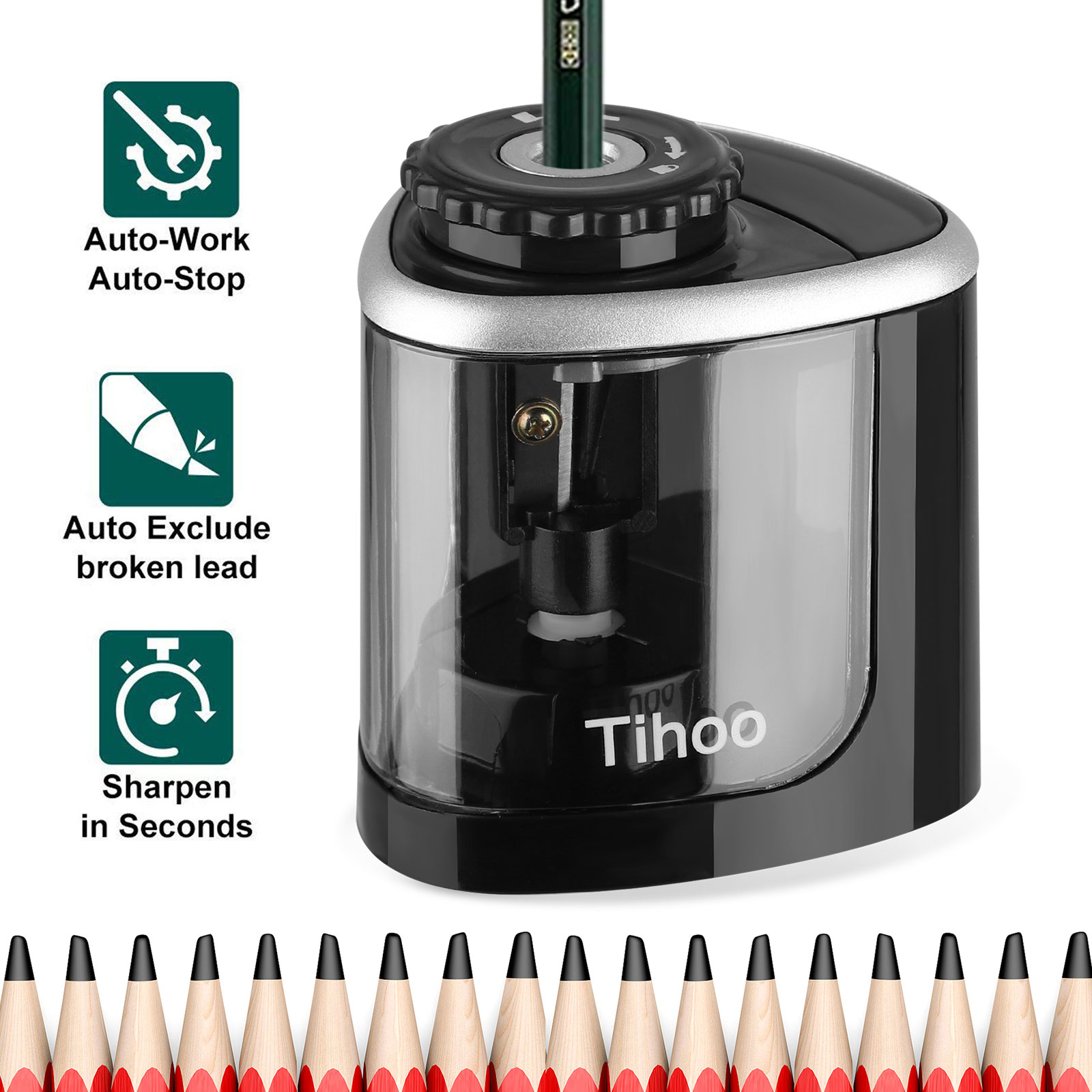 EEEkit Electric Pencil Sharpener, Mechanical Heavyduty Helical Blade