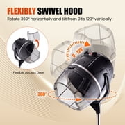 Costway Adjustable Stand Up Hood Floor Hair Bonnet Dryer Rolling Base Salon Wheels