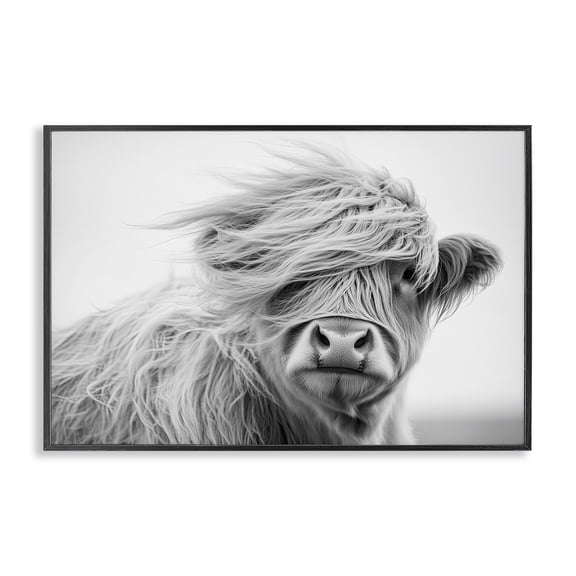 Stupell Industries Easy Breezy Highland Black Framed Giclee Art, design by Tina LeCour