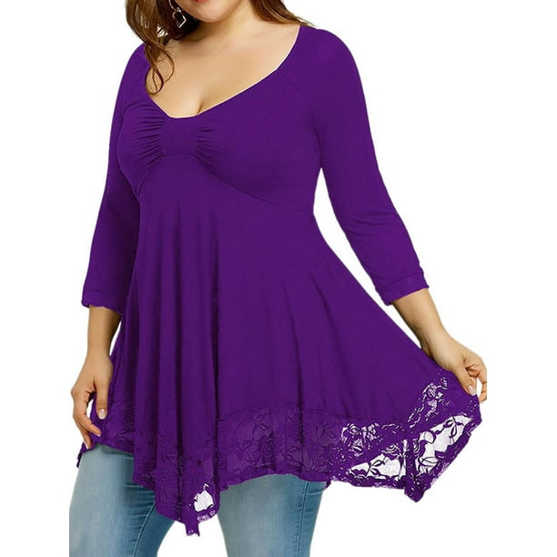 walmart tunic tops plus size