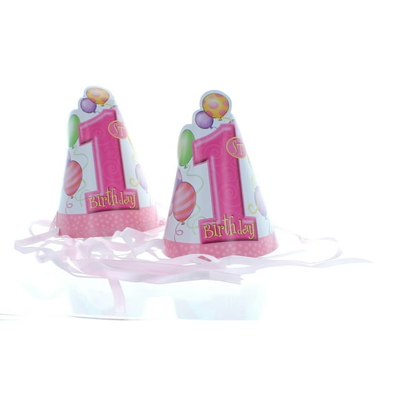 Unique Industries Assorted Colors Party Hats, 8 Count