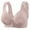 Purple, variant on Aofany Women's Plus Size Bras Front Closure Wirefree Jacquard Back Support Posture Bra Solid Color Soft Underwear