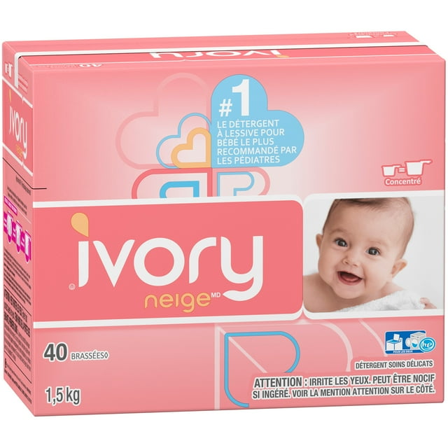 Ivory Snow Powder Laundry Detergent, 40 loads, 1.5KG