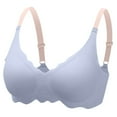 thumbnail image 1 of Abcnature Women Daily Comfort Bras Solid Seamless Underwear without Steel Rims Detachable Chest Sagging Wave Pattern Bras, 1 of 3
