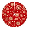 thumbnail image 3 of 5 Uds 35 4 Pulgadas Faldas Navidad Tapete Con Patrón Copo Nieve Almohadilla Redonda para Fiesta Navideña, 3 of 4