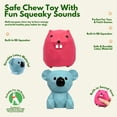thumbnail image 5 of Deeow Natural Latex Squeaky Dog Chew Toys, Soft Teething Puppy Toys for Small & Medium Dogs, Anxiety Relief Interactive Pet Toy Set, 5 of 7