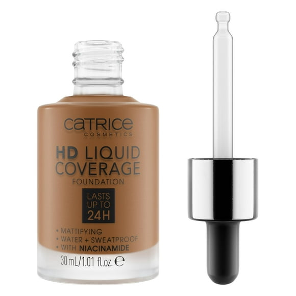 Catrice Fond de Teint Couvrance Liquide Hd Haute & Naturel Vegan & Sans Cruauté (090 Beige Espresso)