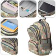 thumbnail image 4 of Pioneer Flower Floral Print Pattern Backpack for School, Cute School Bag with Adjustable Shoulder Straps and Padded Back, 16.9"x12.6"x5.9", 4 of 4