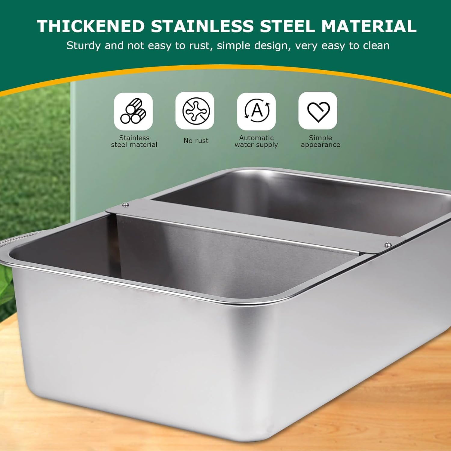 6 Gal Automatic Dog Water Bowl Dispenser Stainless Steel Dog Waterer for  Large Breed Dogs, Outdoor Extra Large Bowl for Cats Pets Livestock Chicken  - Walmart.com