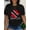 Black, variant on Trinidad Tobago Flag Pride Roots Print Cotton Short Sleeve Tee Unisex Crew Neck Top