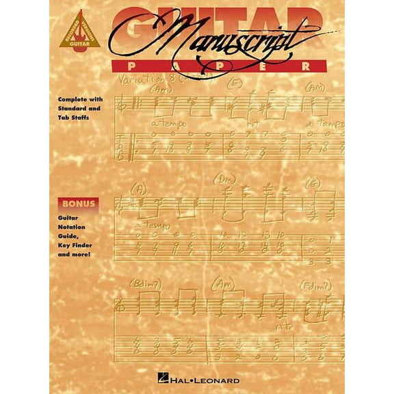 Recorded Versions Guitar Tablature Manuscript Paper, (Paperback)