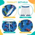 thumbnail image 3 of joogoo Motorcycle Blue Boys Swim Trunks Beach Swimsuit Shorts Boxer 12-13Y, 3 of 8