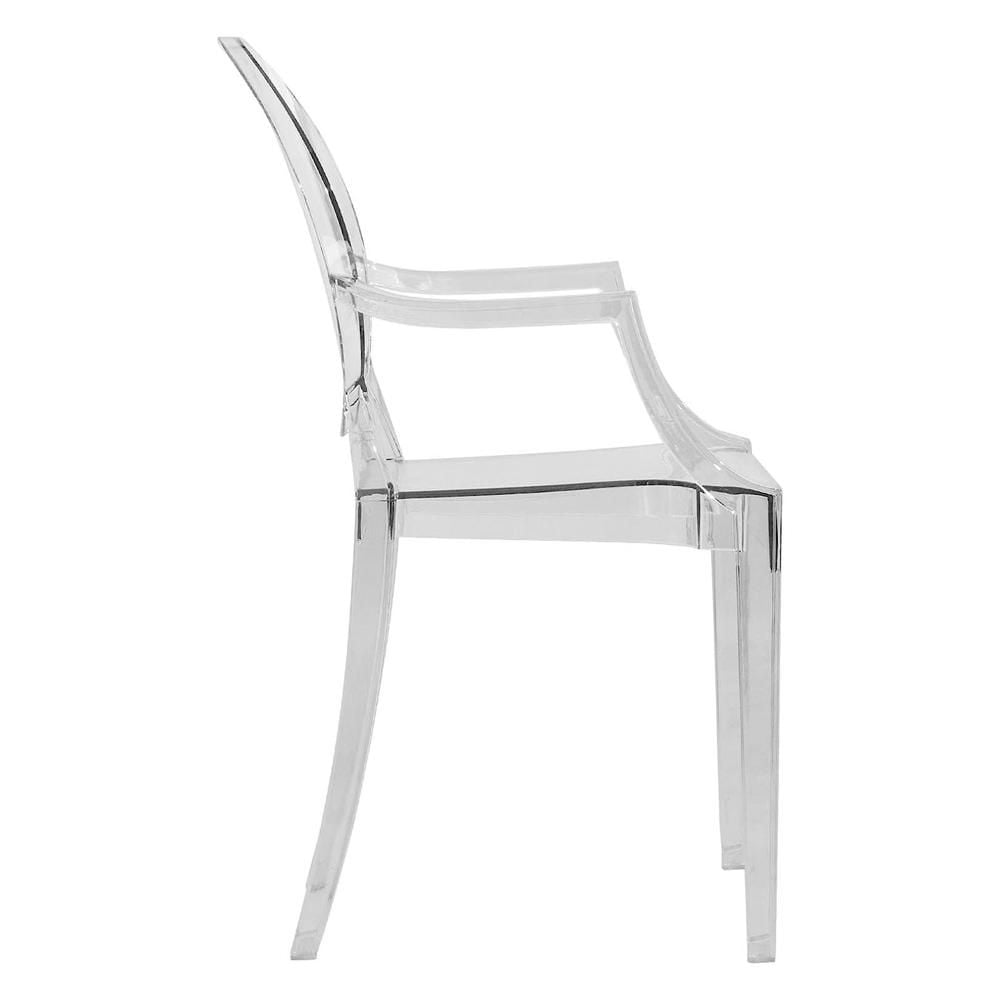 Heavenly Collections Lot de 2 Fauteuils de Salle à Manger en Acrylique, Transparent, Style Fantôme