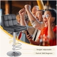 thumbnail image 6 of Bar Stools Set of 4, 24 inch Counter Height Bar Stools, Upholstered Modern Kitchen Barstools with Metal Base, PU Leather Saddle Stools for Kitchen Island, Inky Black, 6 of 7