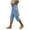 *Light Blue, variant on VBVC Women's Elastic Waist Denim Capri Pants , Casual Straight Leg Crop Jean For Women , Ladies' Summer Denim Capris with Pockets, Black , S-2XL
