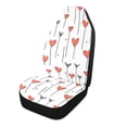 thumbnail image 4 of ALAZA Hearts Pattern Car Seat Covers 2 PCs Universal Auto Front Seats Interior Protector, 4 of 7