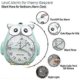 thumbnail image 4 of Non-ticking Owl Children's Alarm Clock With Night Light, Snooze Function - Loud Battery Operated Children's Alarm - Green, 4 of 5