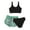 18 Green, variant on Hicidod Girls Girls Swimsuit 3 Piece Bathing Suit Cute Printed Bikini Set With Quick Dry Teen Girls Beach Swimwear With Boy Shorts