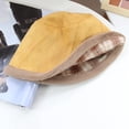 thumbnail image 3 of CoCopeaunts Reversible Bucket Hats Suede Fisherman Hat Double-Sided Wear Thickened Plush Brim Basin Hat Women Outdoor Keep Warm, 3 of 8