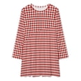 thumbnail image 3 of Gingham Style (pattern) Long Sleeved Dress women"s summer clothing birthday dress for women luxury Dress woman, 3 of 4