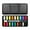Black, variant on 24 Color Solid Watercolor Paint Set Portable Iron Box Art Supplies for Kids Adults Hand Drawn Painting Sketching Travel Watercolor Kit Non Toxic Vibrant Colors Long Lasting Pigments