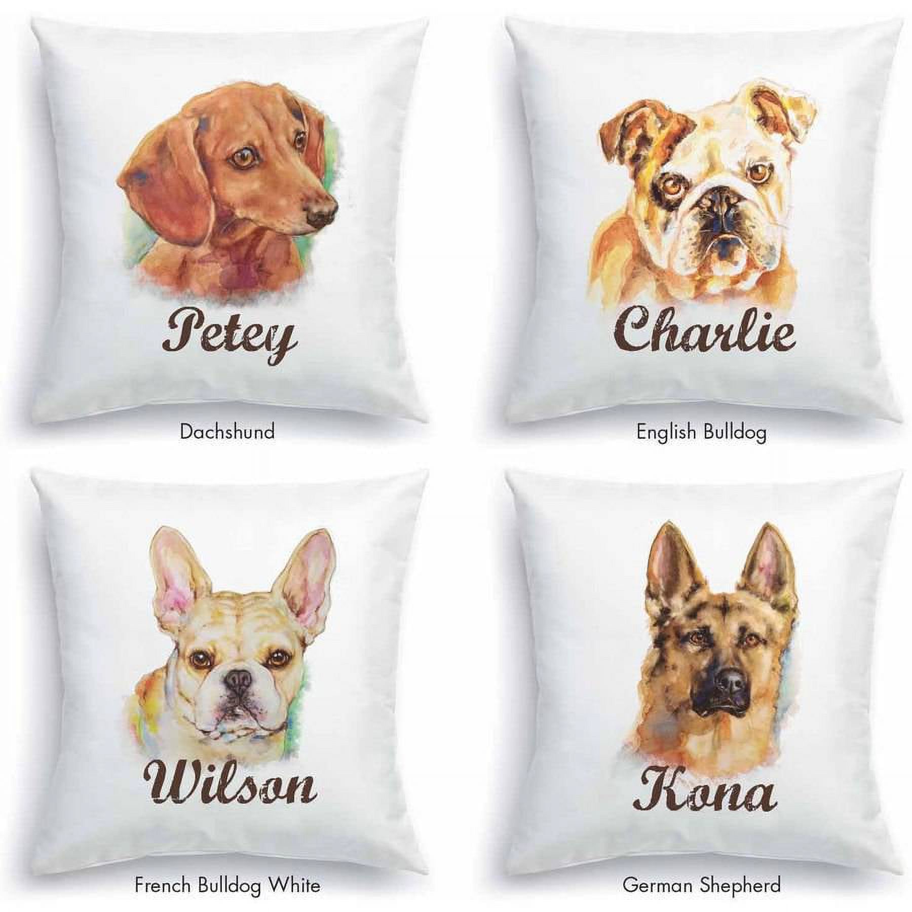 Personalized Throw Pillow - Dog Breeds