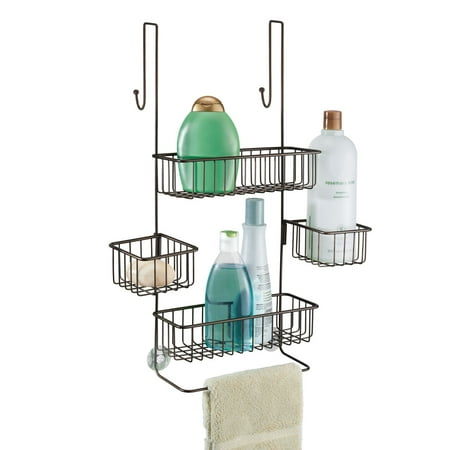 InterDesign Metalo Over Door Shower Caddy, Bronze