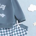 thumbnail image 4 of CAICJ98 Toddler Boy Matching Outfits Big Bro Long Sleeve Sweatshirt and Elastic Drawstring Pants Set Fall Winter Clothes,Size 18-24 Months, 4 of 5
