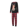 thumbnail image 4 of Pijama navideño a juego con estampado de alces: camisa de manga larga y pantalón a cuadros. Ropa de estar por casa suave., 4 of 9