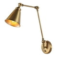 thumbnail image 4 of Safavieh Kensley Mid Century Adjustable Wall Sconce, Brass Gold, 4 of 6