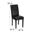 thumbnail image 2 of Black Leather Parsons Chair, 2 of 9