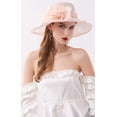 thumbnail image 4 of Women's Organza Cloche Bowler Hat Derby Fascinator for Tea Party Bridal Wedding Dress Hat, 4 of 6