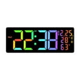 thumbnail image 1 of Fecha de reloj de pared digital LED DST DST  degree F/ degree C Calendario de reloj de alarma electrónica conmutable para la oficina del dormitorio de la oficina, 1 of 9