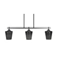 thumbnail image 1 of Toltec Lighting 2636-MB-4039 Odyssey 3 Island Light Shown In Matte Black Finish With 6 Black Matrix Glass, 1 of 1