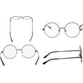 thumbnail image 3 of LAICAIW Vintage Round Prescription ready Metal Eyeglass Frame Clear Lens, 3 of 5