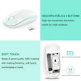 thumbnail image 7 of Jelly Comb 2.4G Slim Wireless Mouse with Nano Receiver (White and Green), 7 of 7