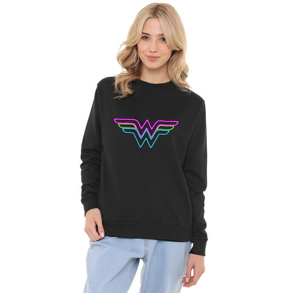 Wonder Woman Neon Wonder Woman Women's Crew Sweatshirt