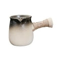 thumbnail image 1 of Tetera de cerámica con asa lateral, estufas portátiles, té hervido para hervir agua caliente, tetera para exteriores, hogar, Picnic, cocina Negro degradado Macarena Tetera, 1 of 8