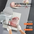 thumbnail image 4 of KFFKFF Industrial Electric Meat Band Cutter, 1800W Stainless Steel Tabletop Bone Slicing Equipment, Workspace 15" x 19.1", Maximum Slice Thickness 7.09 Inch, Frozen Meat Slicing Tool with 5 Blades, 4 of 9