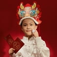 thumbnail image 4 of Dragon Head Hat Material Kit Non-woven Fabric Chinese New Year Spring Festival Photo Prop DIY Kids Handmade Cartoon Drag, 4 of 10